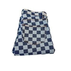Adika Checkered Denim Skinny Jeans Size XS NWT